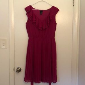 Pleated Fushia Dress